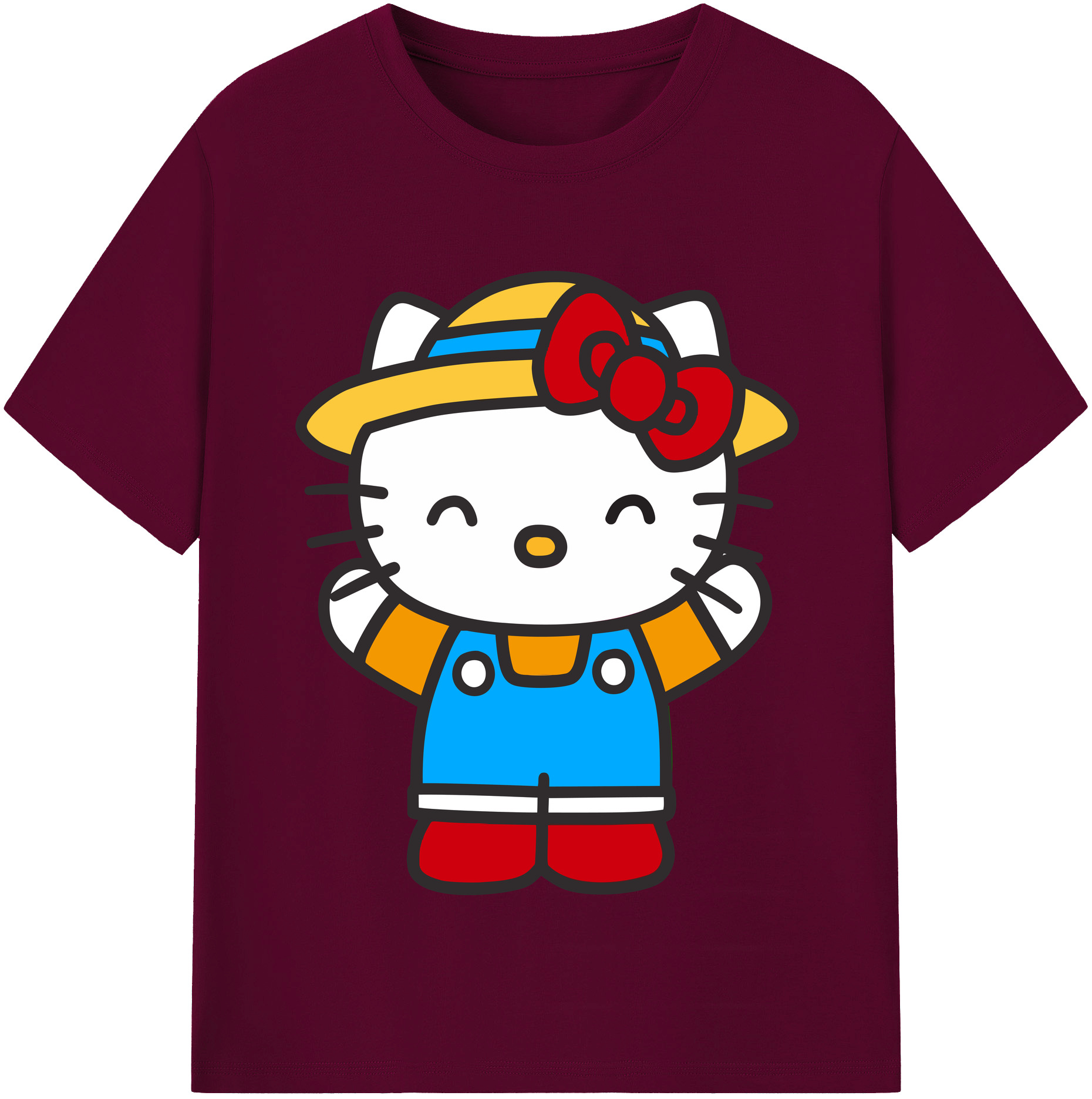 （画像用） Hello Kitty ハローキティ レディースカジュアルプリントTシャツ（綿100％）